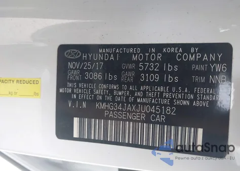 2018 Genesis G90 3.3T Premium из США, поврежденный, VIN KMHG34JAXJU045182